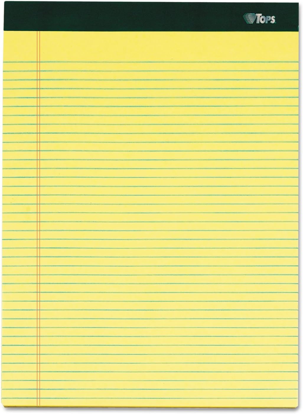 Top Docket Ruled Pads, 8-1/2 x 11-3/4, Canary, 100 Sheets, 6 Pads/Pack (63376)