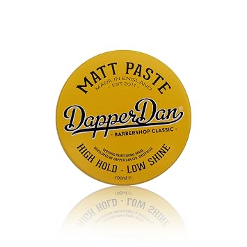Dapper Dan Matt Paste, High Hold Low Shine Hair Paste for Men, Adds Texture with Flexible Hold for All Styles, Vintage Cologne Fragrance, 1 x 100ml