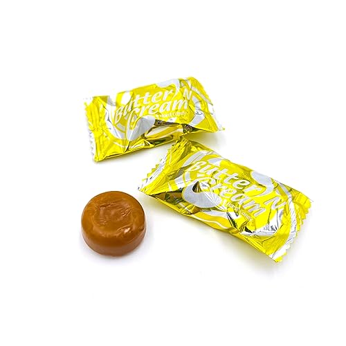 Miniatura 3 de LaetaFood Caramelo duro de caramelo de crema de mantequilla caramelo envolvente dorado bolsa de 2 libras