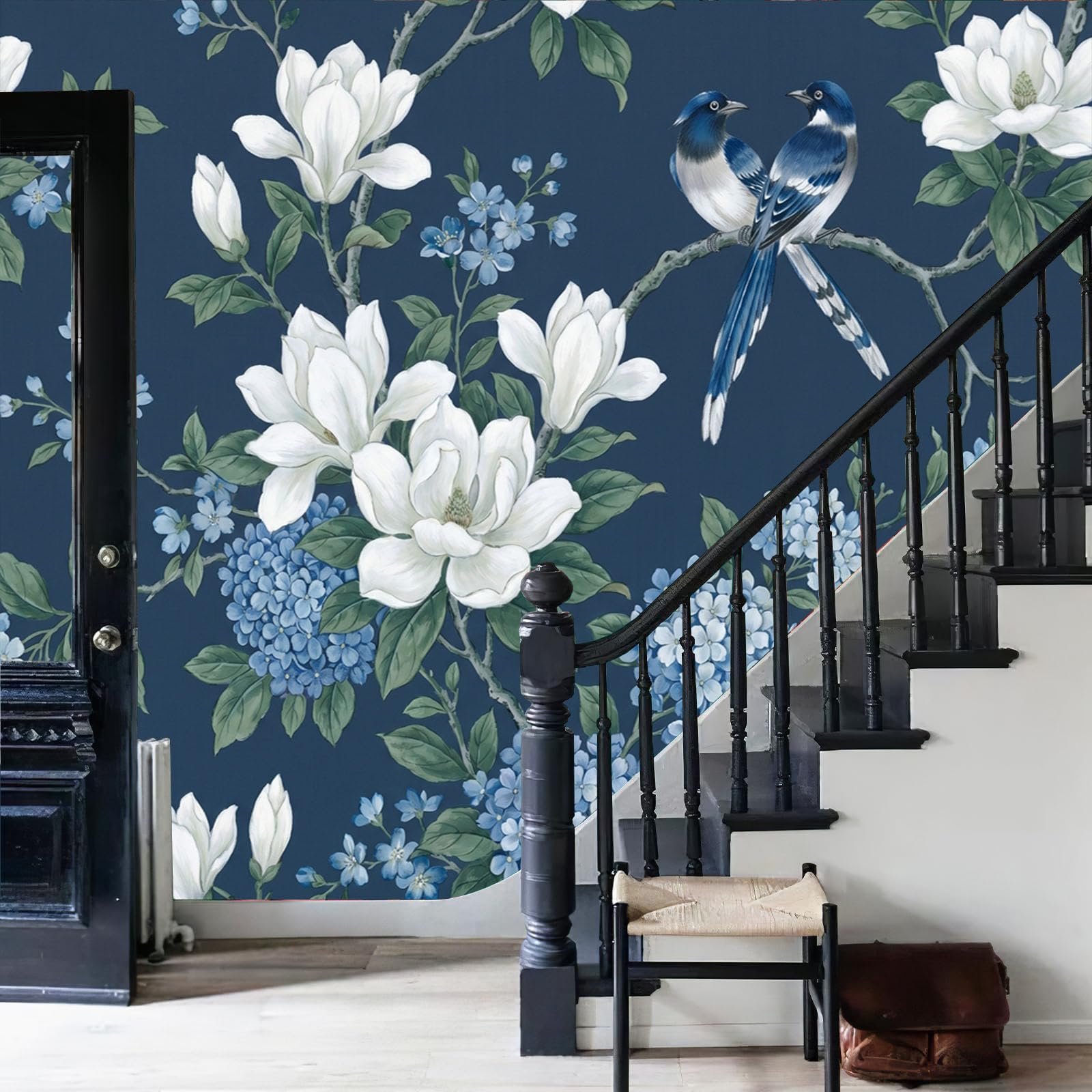 Décoration murale luxe fleur tropicale peinte intissé WunM Studio - 8