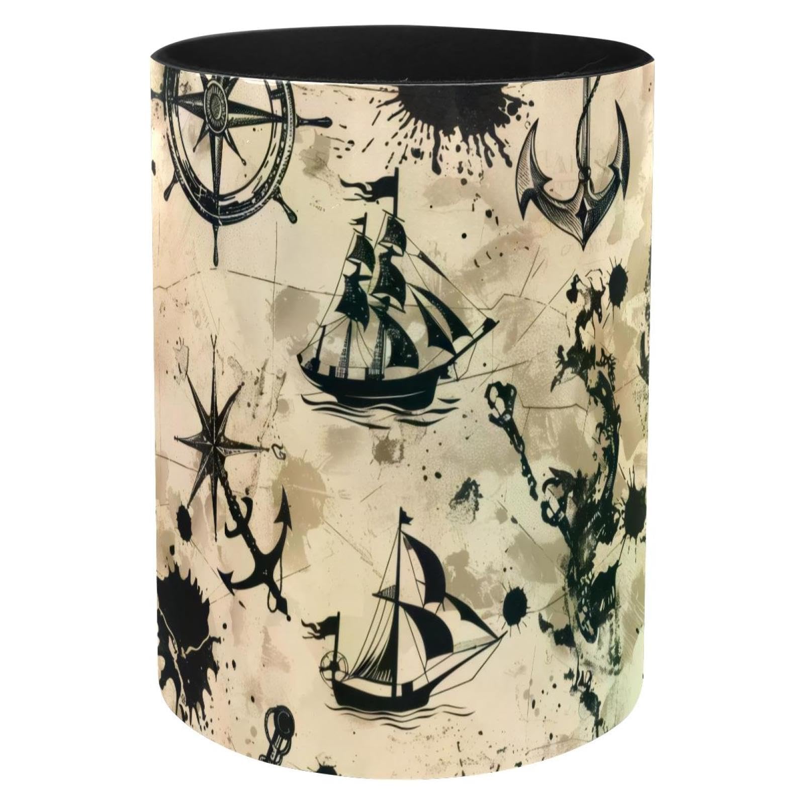 Porte-pinceaux de maquillage en métal robuste au style nautique chic