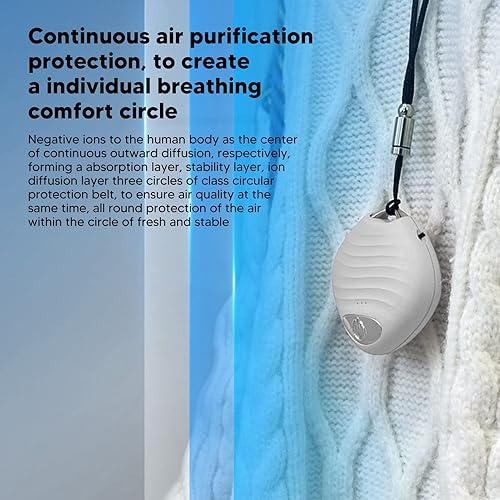 Miniatura 6 de Collar purificador de aire, ionizador portátil de 5 V, purificador de aire de iones recargable, dispositivo de filtro de aire, purificador de collar