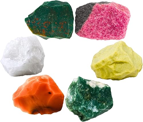 Cristal para manifestación de inmunidad, juego de 6 piedras de sangre, rodonita, serpentina, cuarzo de nieve, cornalina y ágata musgo cristales