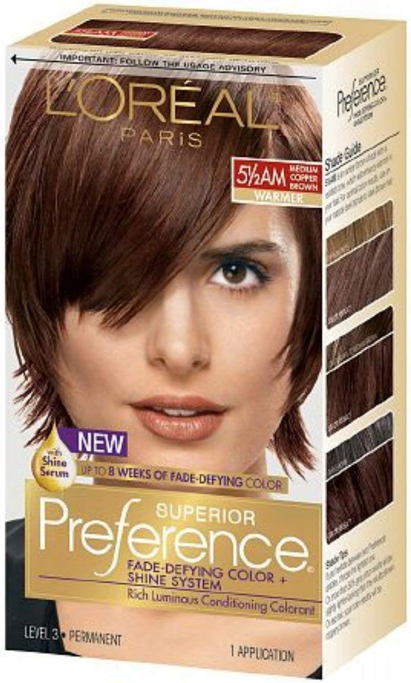 L’Oreal ParisSuperior Preference, 5-1/2 AM Medium Copper Brown 1 ea (Pack of 2)