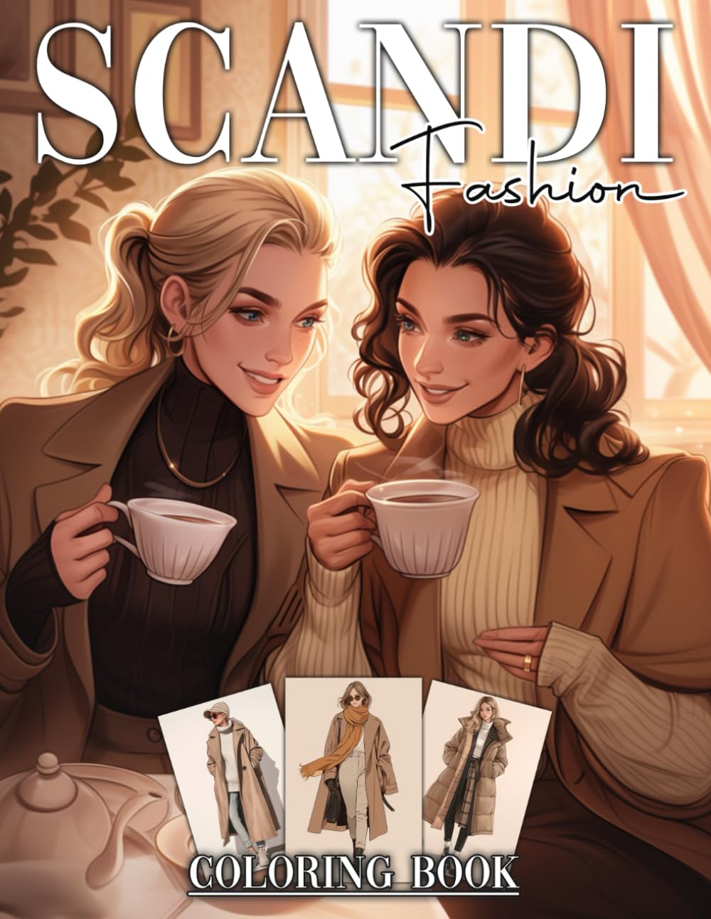 Scandi Fashion Coloring Book: Urban Looks Coloring Pages with Aesthetic Designs Featuring Trendy Knits, Sleek Accessories, and Feminine Flair to Spark Joy and Soothe Your Mind