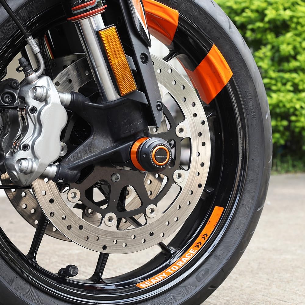 Motorcycle Front Wheel Axle Fork Slider Crash Protector Compatible With K.TM 390 Enduro R SMC R 2025 2026 | 390Enduro R 390 EnduroR 390SMC R 390 SMCR Accessories (Black)