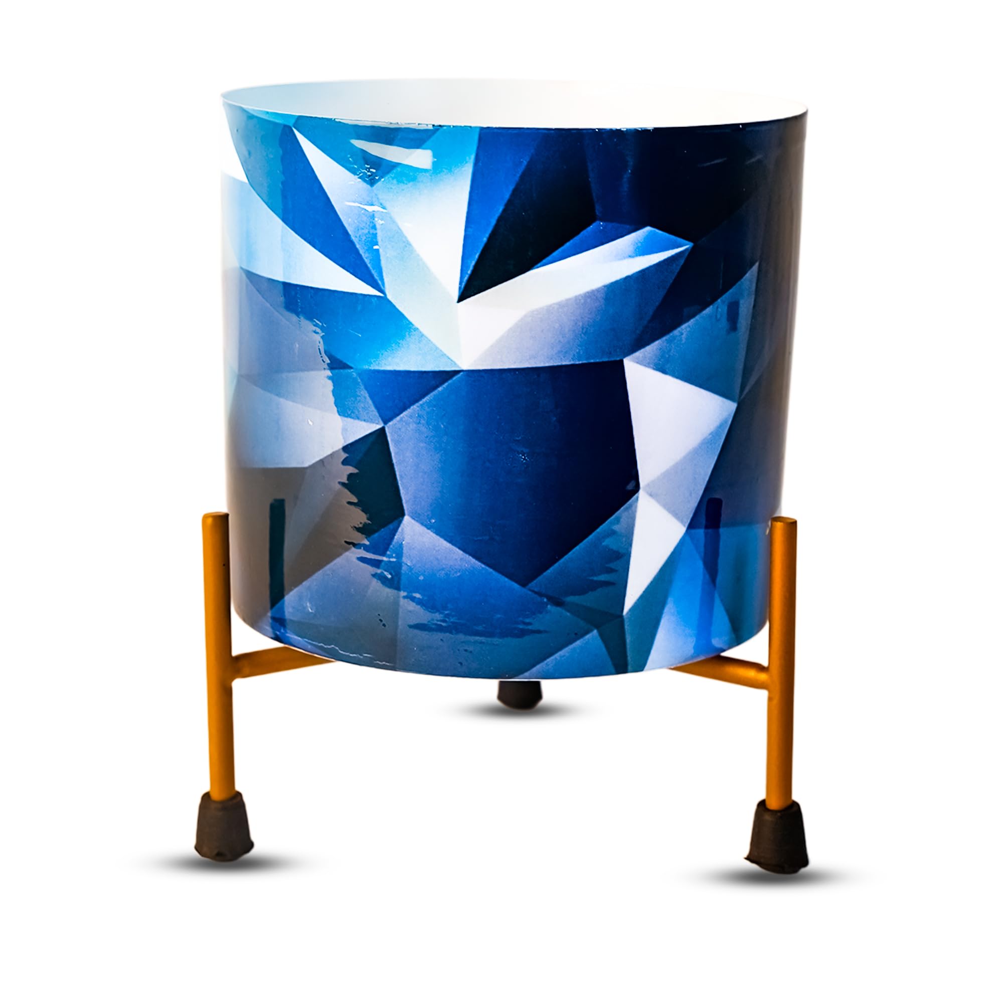 Peng Essentials REVA* Home Décor Vase with Stand I Flower Pot/Indoor Plant Vase I Desktop/Bedroom Corner Table/Home Décor Centepiece/Living Room Décor ShowPiece I 5 I Metal Blue-Diamond (B0CG1CS9LZ) Amazon Price History, Amazon Price Tracker