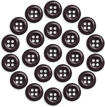 ButtonMode ワークシャツ ボタン 13mm 20L スタイル 29 アーミー、ディッキーズ、カーハート、ラングラー、レッドキャップ、クラスA、B、Cワークウェア、ミリタリースペック工業強度、サイズ1/2インチ、ブラウンダーク、22ボタン