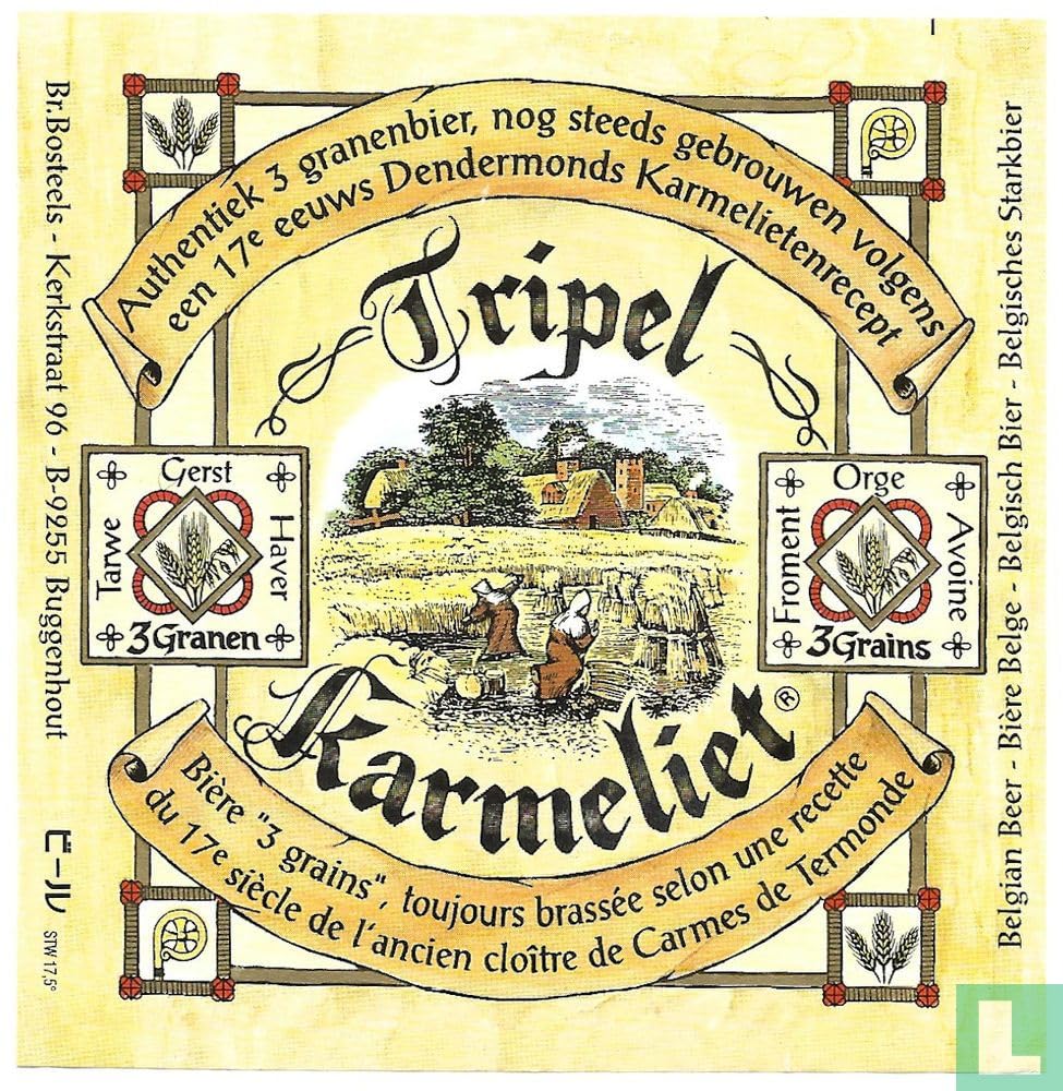 Tripel Karmeliet Bier 24 x 0,33 l- Belgisches Starkbier als Dreikorn Tripel mit 8,4% Vol.- Inkl. Haus der Biere Berlin Bierdeckel