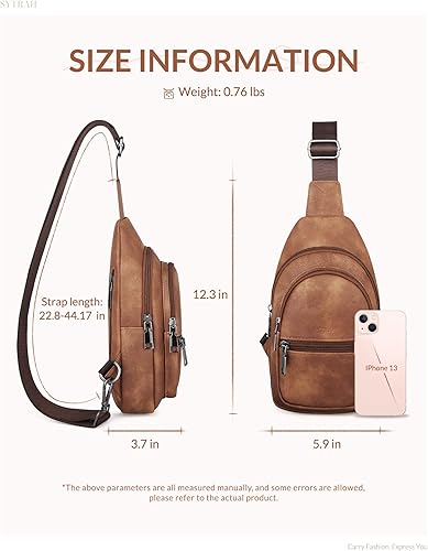 Miniatura 4 de SYTRAH Bolso bandolera para mujer, bolsos cruzados para mujer, bolso cruzado, riñoneras, bolsa de pecho para viajes