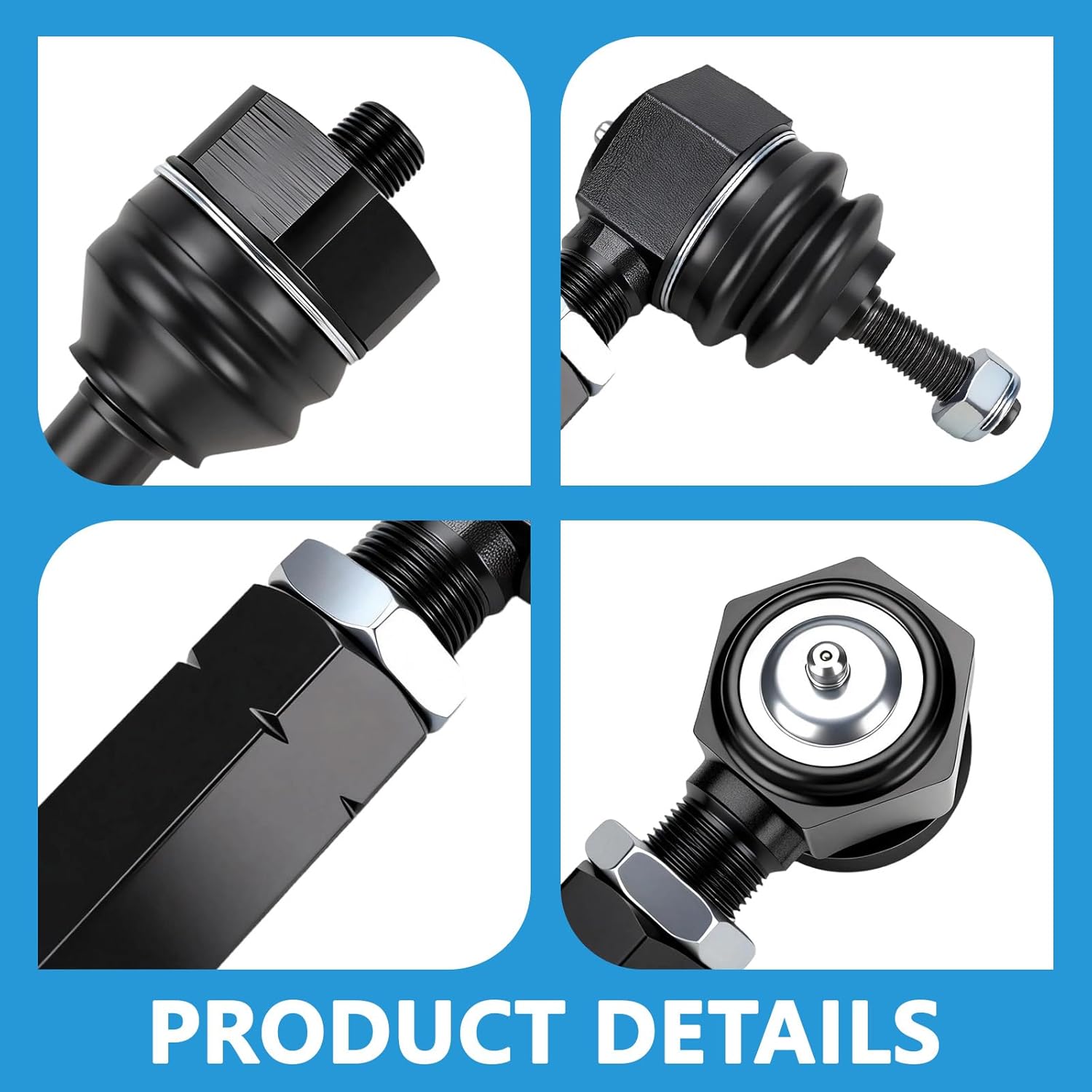 Heavy Duty Tie Rods Compatible with Chevy Silverado GMC Sierra 2500HD 3500HD 2001-2010 4WD Fit for 6.6L Duramax Diesel 2PCS