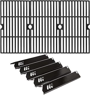 Hisencn Grill Kits for DynaGlo DGF510SBP, DGF510SSP, DGF510SSP-D, Heat Plate and Cooking Grid for Backyard BY13-101-001-13, GBC1460W, GBC1461W, GBC1462W, GBC1059WB, BH13-101-099-01, BH14-101-099-01