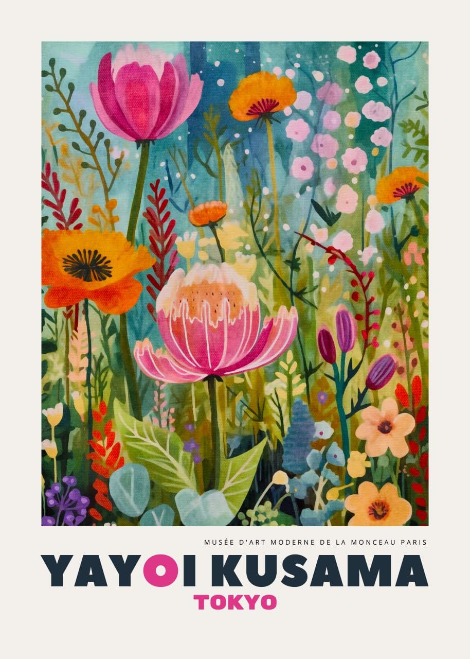 ARTINSPIRIO Poster artistico di Yayoi Kusama (Solo Poster, 70x100 cm)