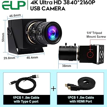 Amazon.com: ELP 4K 60fps USB3.0 Webcam - HDMI Output for TV