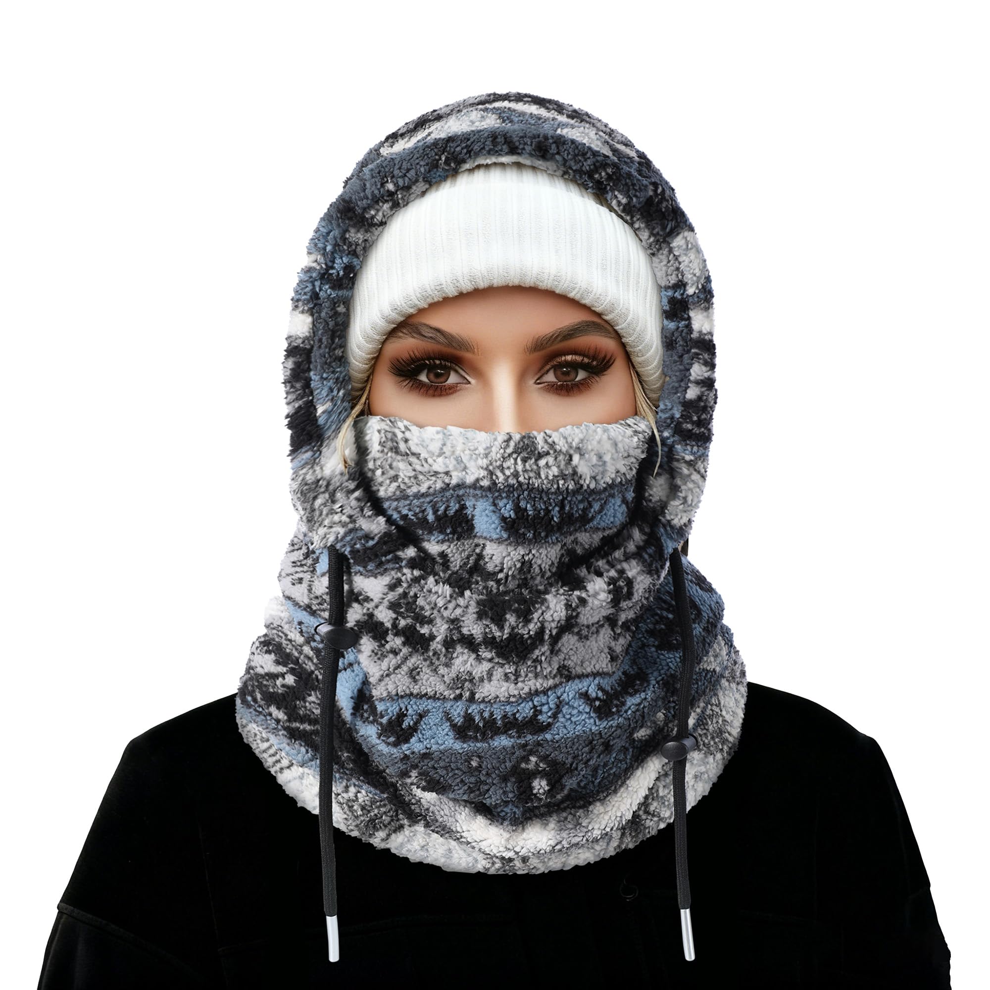 Ski Mask Balalclava Windproof Face Mask Warm Fleece Neck Cover for Cold Weather Helmet Hood for Men Women