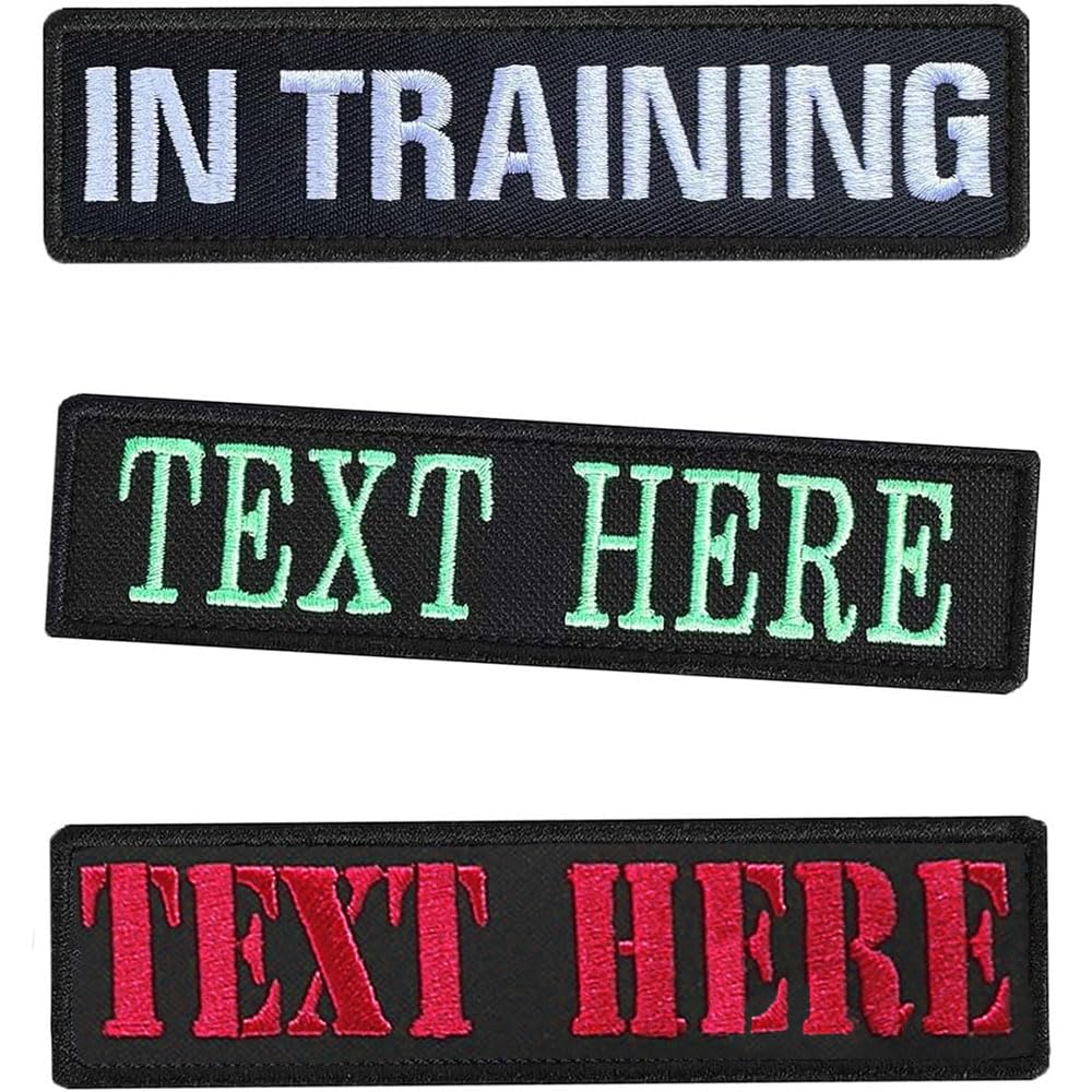 Custom Name Patch,Embroidered 2 Pieces Personalized NameTapes,Hook and Loop,Iron On Patch for Backpacks, Uniforms, Hats, Luggage, Work Shirts, Jackets