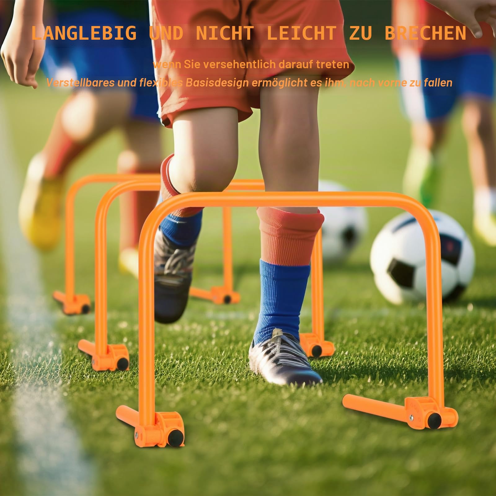 BOOSTEADY Speed Hürden für Fußball Training Agility Hürden Kit Multi-Sport Trainingshilfe Basketball Koordinationshürden Hürden Set Trainingsgeräte 6er/12er Set
