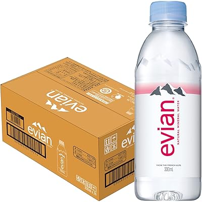 Evian(エビアン) 伊藤園 evian 硬水 ミネラルウォーター ペットボトル 330ml×24本 [正規輸入品]