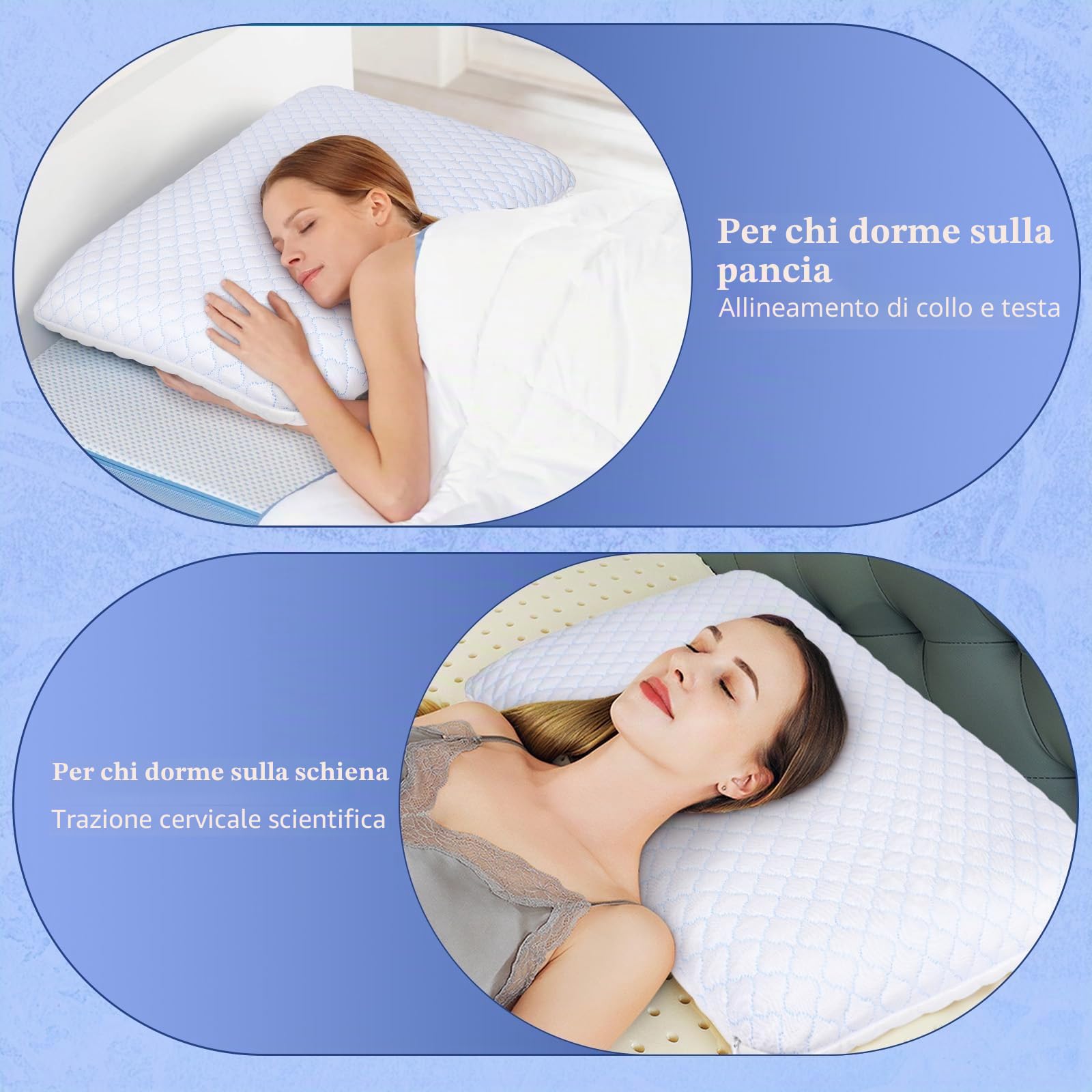 Cuscini piatti sottili per dormire, cuscino rinfrescante in memory foam infuso di gel, altezza 7 cm, cuscino ultra sottile, cuscino sottile per dormire sulla schiena dello stomaco, dimensioni standard