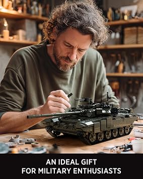 Nifeliz T-90A Military Tank Building Set for Adults, Military Vehicle Model Set with Realistic Details, Ideal for Army Collectors and Building Enthusiasts (2,083 PCS, NF10330)