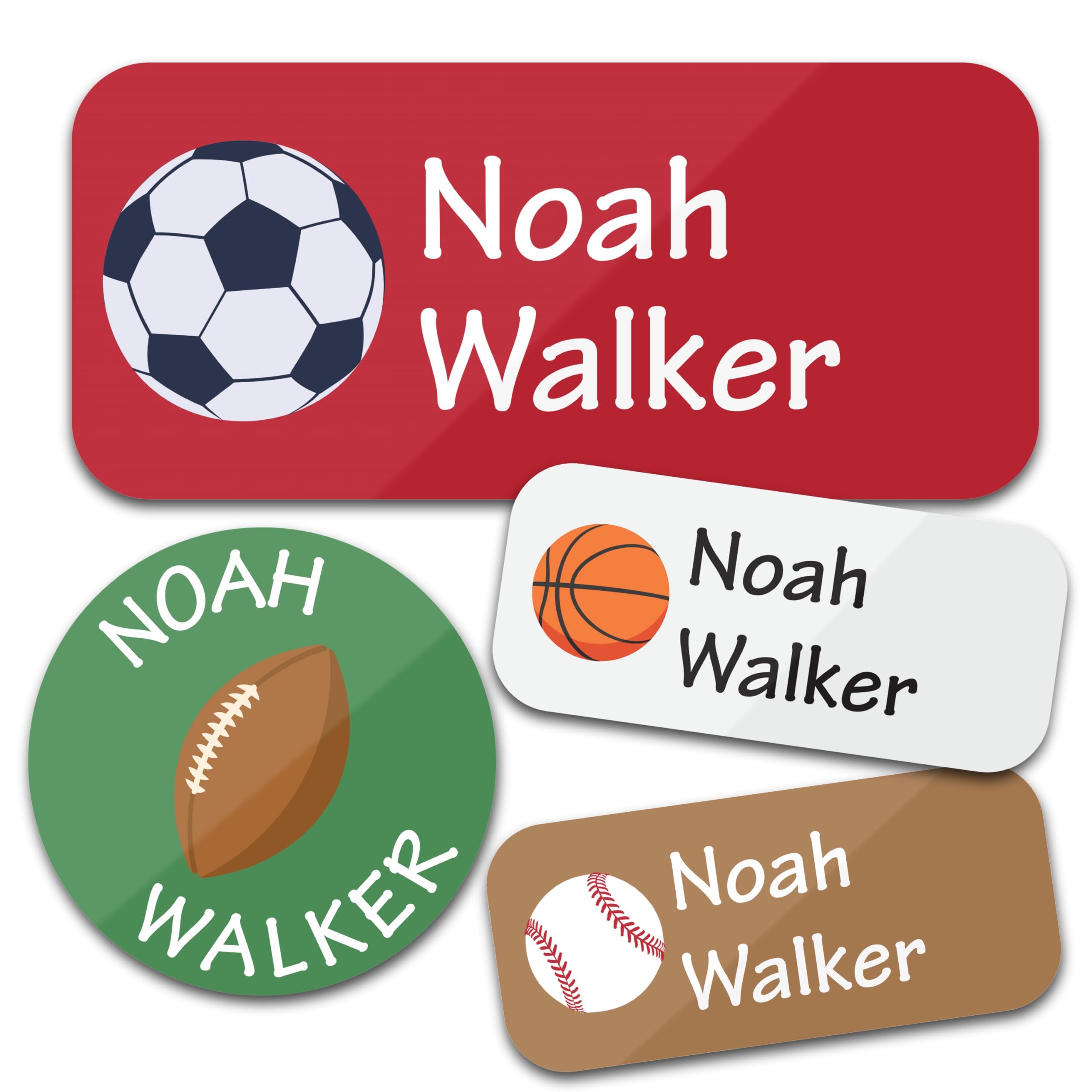 Bunny Badges Personalized Daycare Name Labels for Kids (130 Labels) - Custom Waterproof Name Stickers for Clothing Tags, Water Bottles, Lunch Boxes