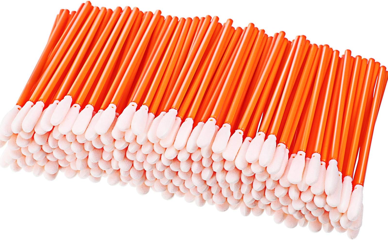 Chinco 200 Pieces Foam Swab Cleaning Swab Foam Tips Sponge Stick for Inkjet Printer Print Head Camera Optical Lens Optical Equipment (Orange,9.3 cm)
