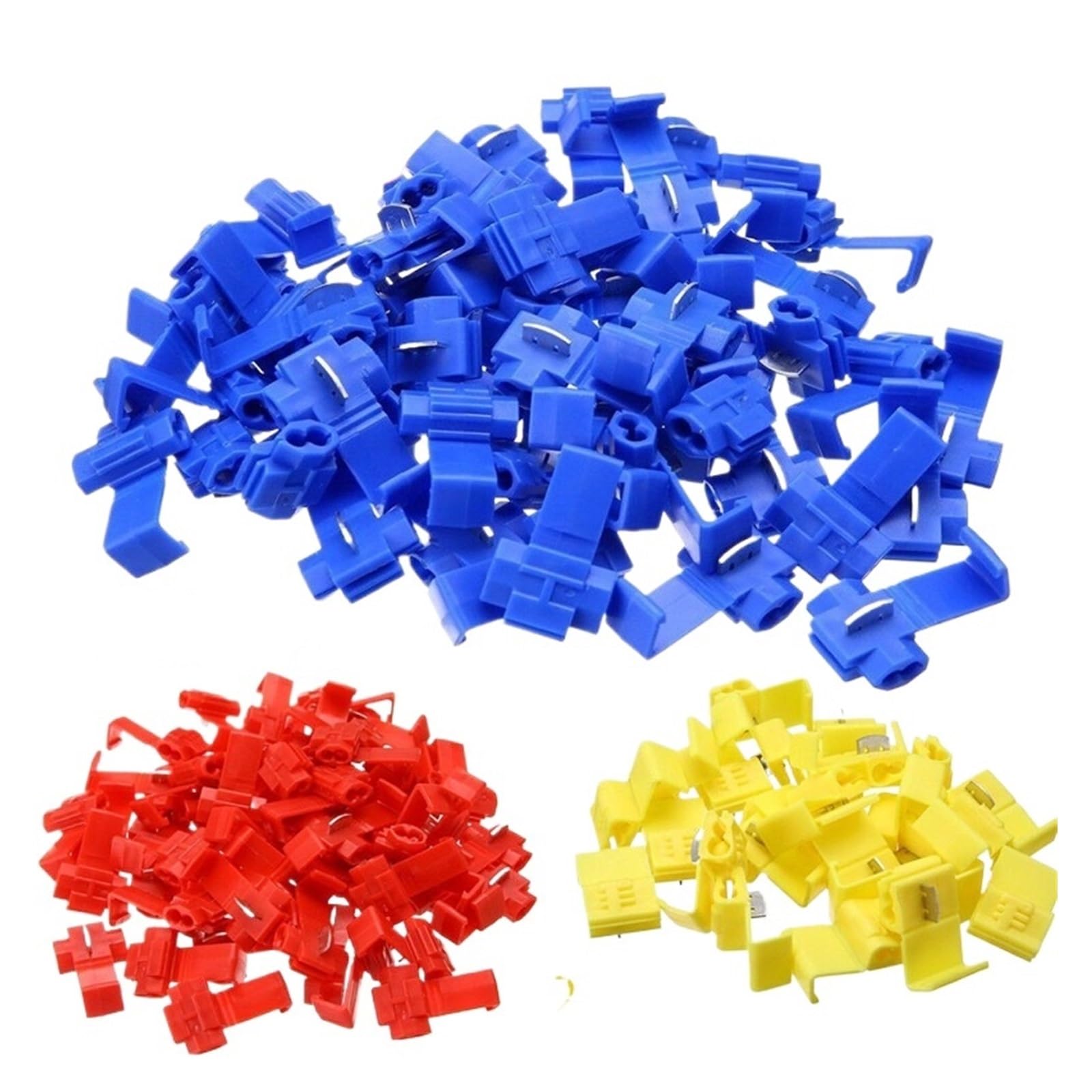 VWWJCCRO 125PCS Wire Cable Connectors Quick Splice Terminals Crimp Non Destructive Without Breaking Line AWG 22-10