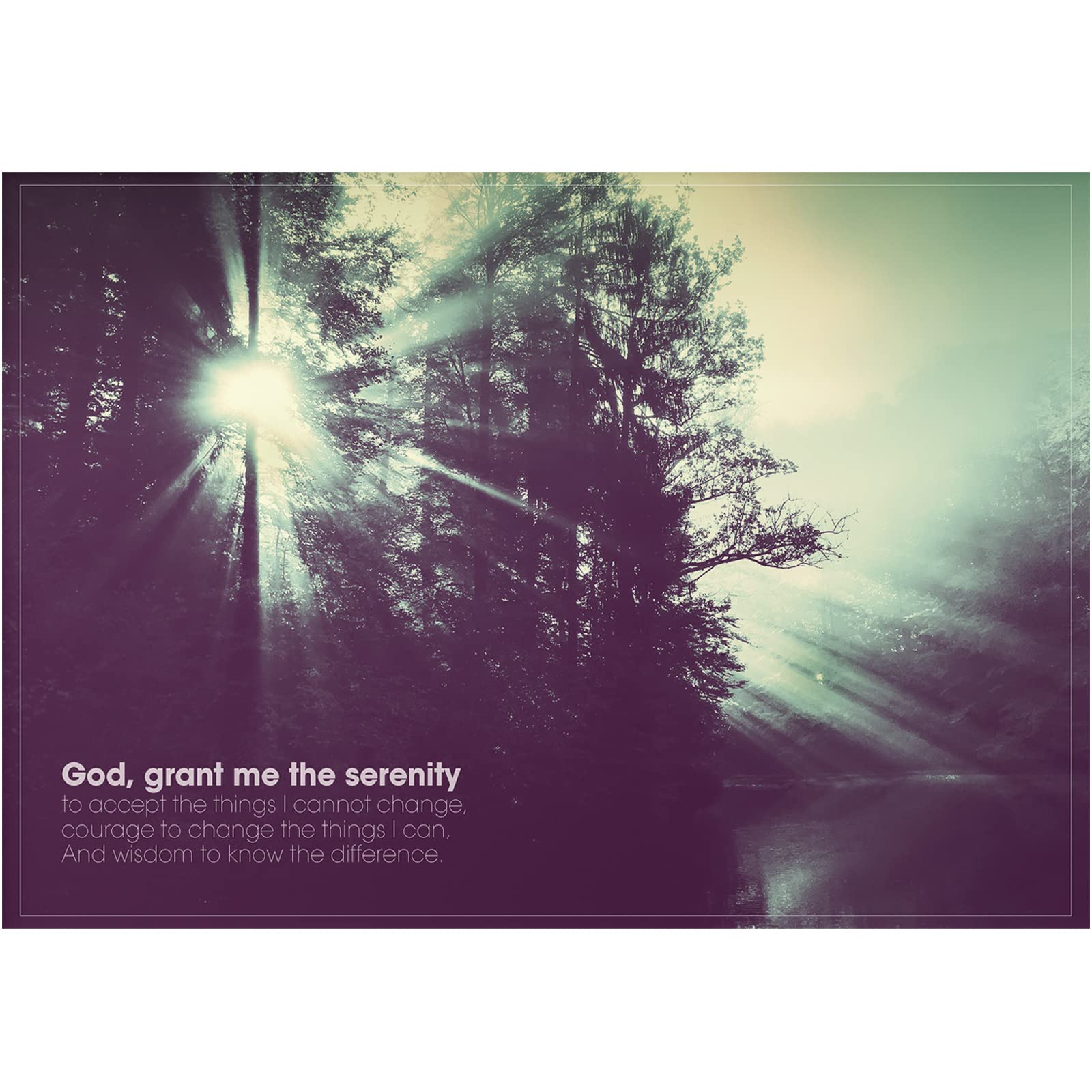 Serenity Prayer - God grant me the serenity | Glossy print | Bible passage | (A4-11.7 x 8.3 Inches)