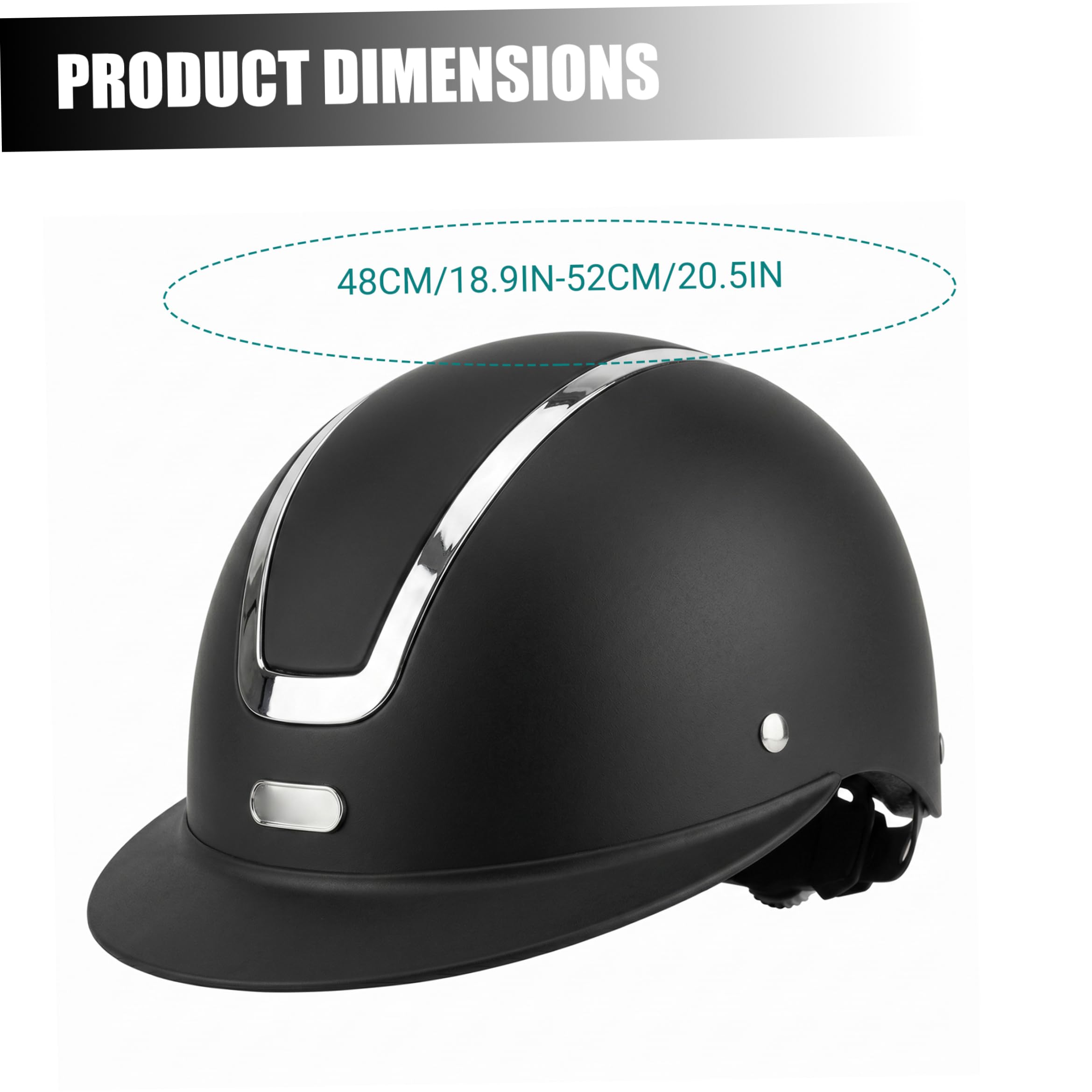 Casco da Equitazione per Bambini, Casco da Equitazione Resistente agli Urti con Visiera per Circonferenza della Testa di 48-52 cm per Bambini