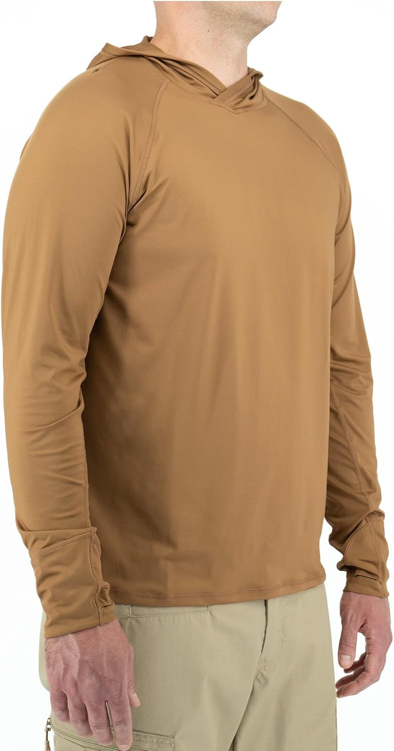 LA Police Gear Men's Terrain Sun Hoodie, Breathable Lightweight Long Sleeve, Sun Protection UPF 50+ Hooded Sweatshirt for Men