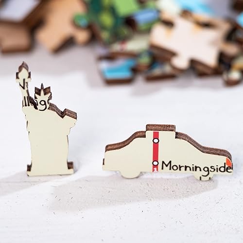 Miniatura 6 de Terra Puzzles New York Manhattan - Rompecabezas de madera con mapa del metro de 152 piezas, 10 x 15 pulgadas