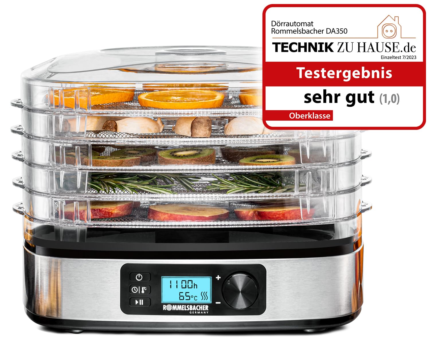 Rommelsbacher Dehydrator stainless steel black silver DA 350 (DA 350)