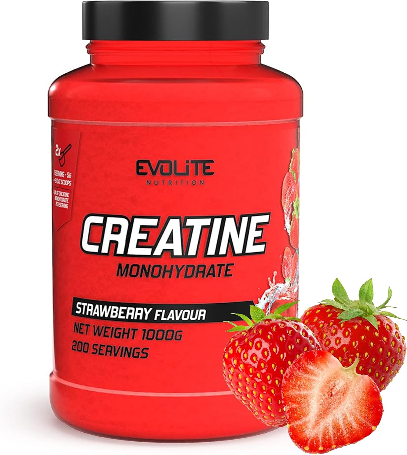 EVOLITE NUTRITION Creatin Monohydrat 1kg - Kreatin mit Geschmack - Taurin