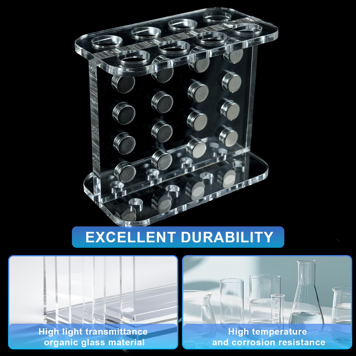 8 Wells 15ml pcr Tube Magnetic Bead Separator Magnetic Separation Rack for PCR sequencing