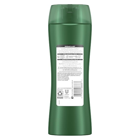 Suave Shampoo To Revitalize Hair Rosemary and Mint Invigorating for Dry Hair, 12.6 Fl Oz