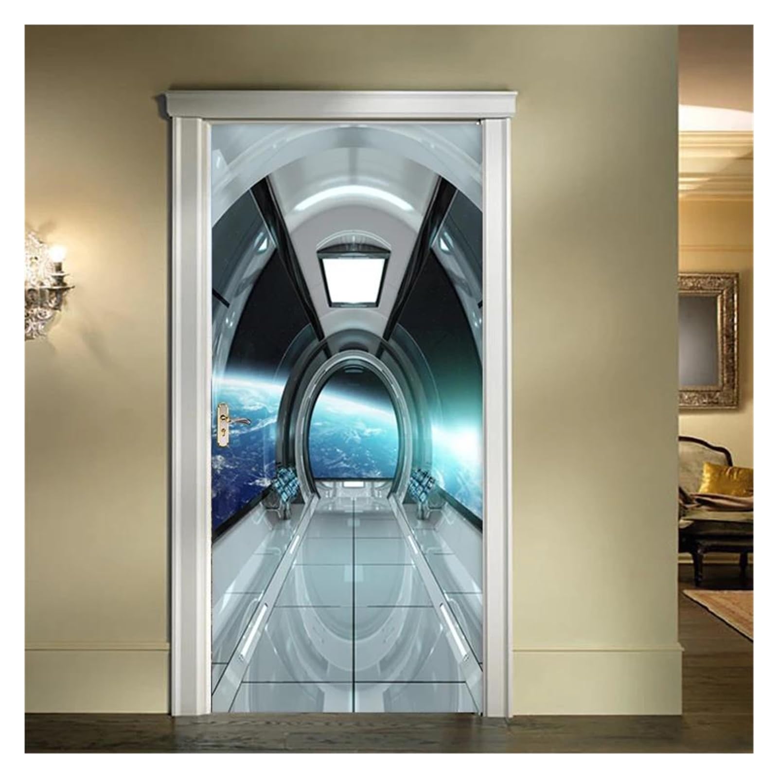 Autocollant mural de porte créatif pour transformer l'ambiance d'un bureau d'étude