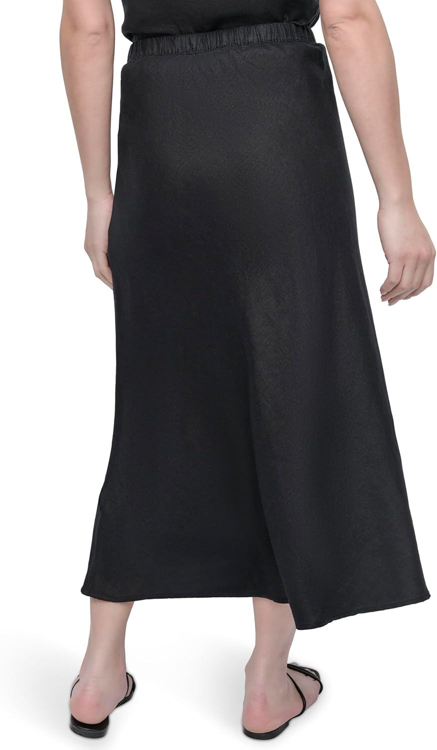 DKNY Womens Lightweight Linen Midi Skirt - Image 4