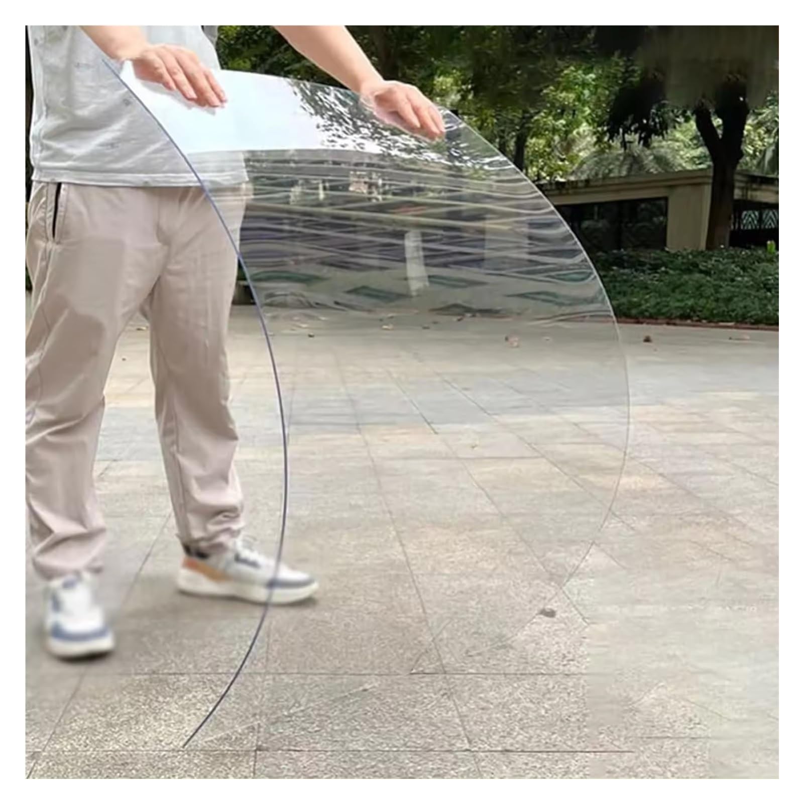 Planchas De Policarbonato Panel Techo Plástico, Protección UV Cubierta Techo Impermeable, for Marquesinas Autobuses Al Aire Libre(Size:5.1x3.3ft)