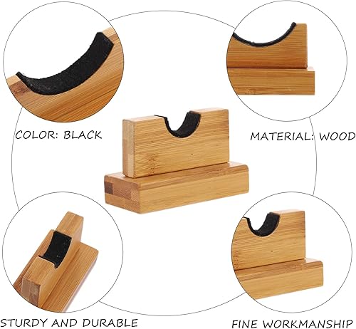 Miniatura 5 de Abaodam - Soporte de madera para bate de béisbol, soporte de escritorio de acrílico para murciélagos, soporte para murciélagos, estante de