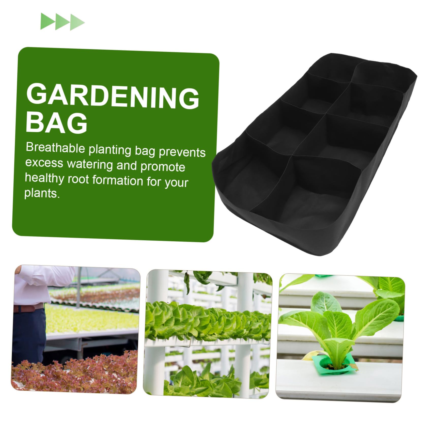 Milisten Gartenpflanzbeutel mit Fach aus Filz für Pflanzen und Setzlinge