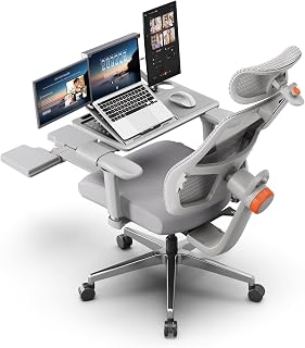 Newtral Ergonomic Office Chair-Home Office Desk Chair with Footrest, Auto-Following Backrest & Headrest, 4D Armrests, 96°-136° Recline