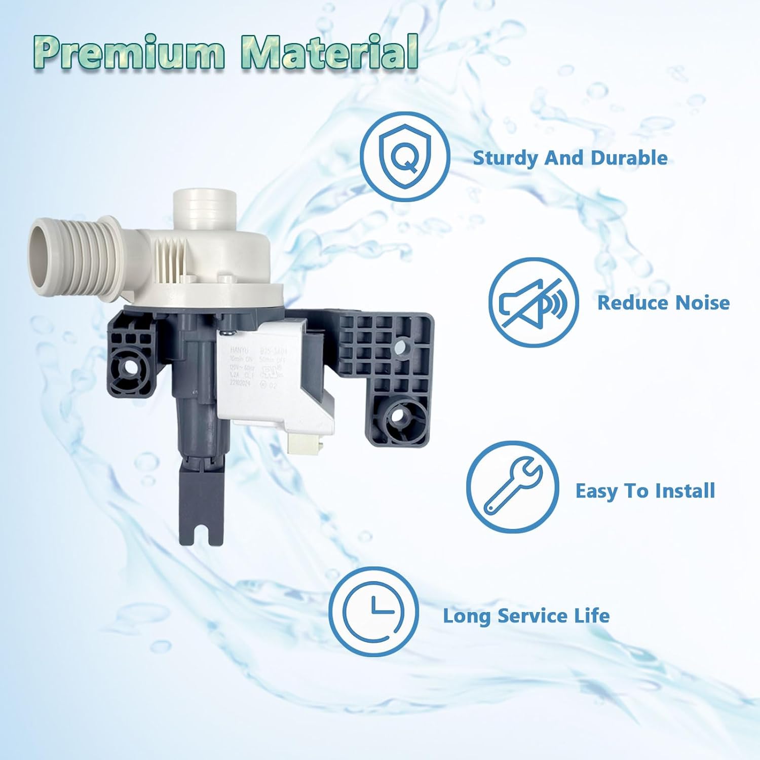 W11396717 W11263349 Washer Drain Pump Assembly Fit For Whirlpool Kenmore Maytag etc. Washing Machine Water Drain Pump. Replaces 4960510 AP6974116 PS12731177 EAP12731177