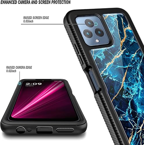 Miniatura 9 de NZND Funda para T-Mobile REVVL 6 5G  REVVL 6X 5G con protector de pantalla incorporado, cubierta protectora resistente a los golpes de cuerpo