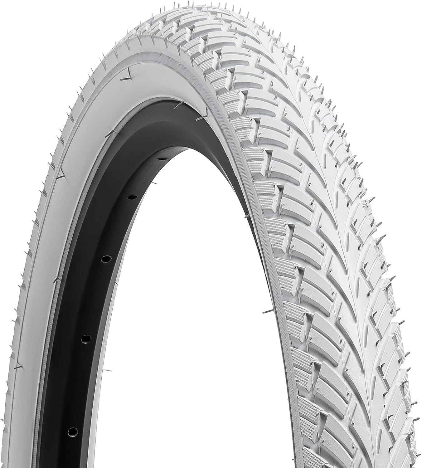 YUNSCM 2-PCS 24" White Bike Tires 24x1.75/47-507 Compatible with 24 x 1.75 24X1.75 Road Bike Bicycle Tires (Y-807)