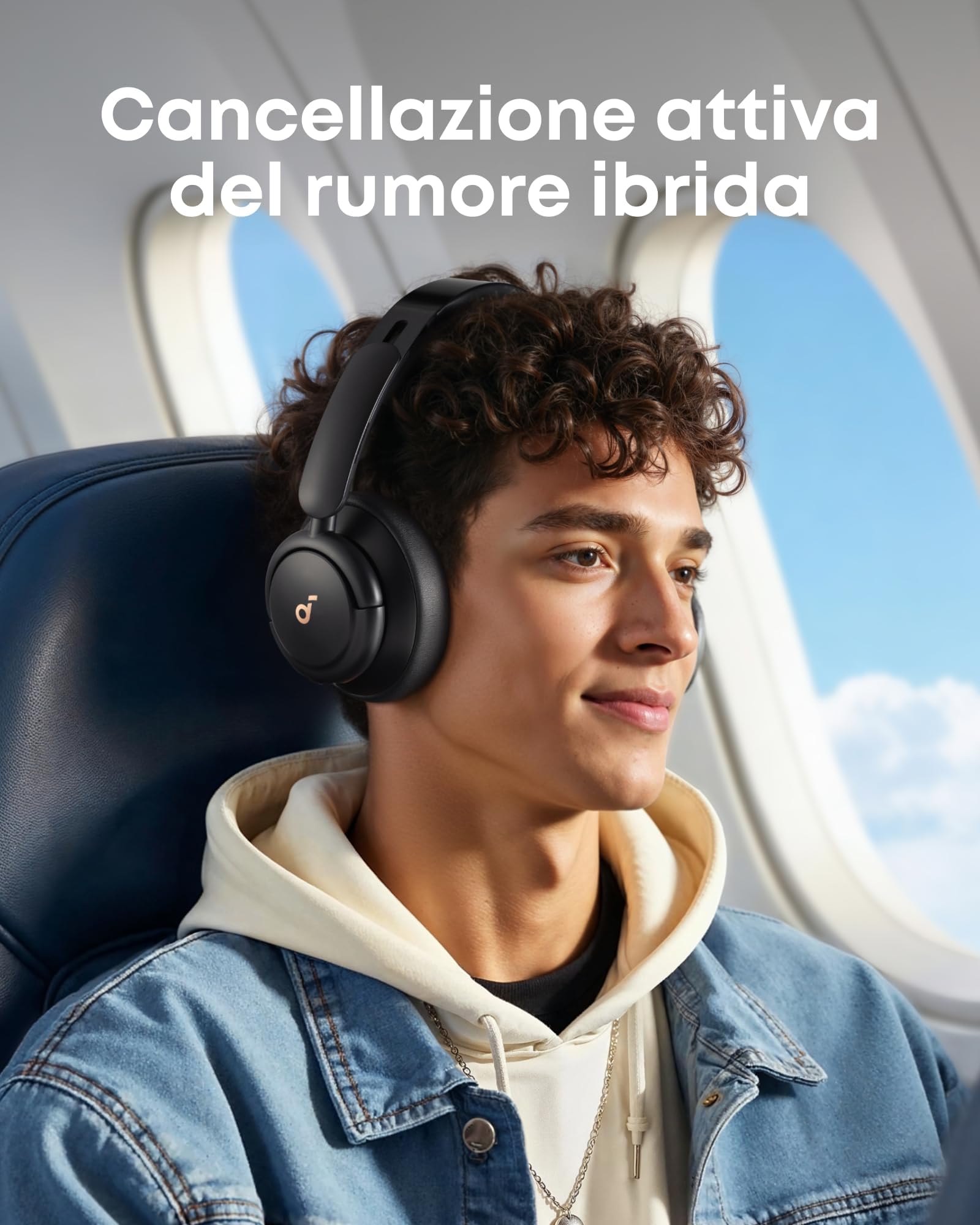 soundcore Anker Life Q30 - Cuffie ibride con cancellazione attiva del rumore con diverse modalità, suono ad alta risoluzione, equalizzatore personalizzato tramite app(Ricondizionato)