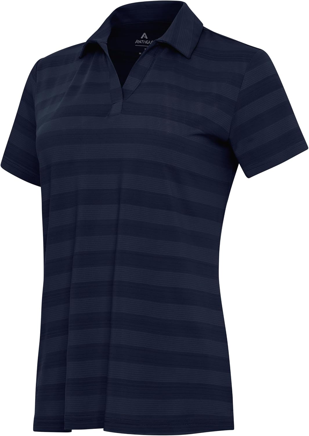Antigua Women’s Tunnel Polo - Moisture-Wicking Golf Shirt with Performance Four-Way Stretch Tonal Shadow Stripe Top