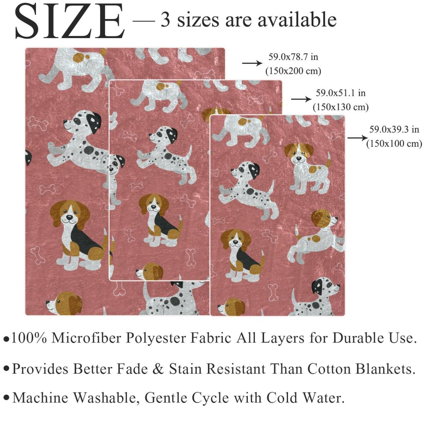 Couverture Polaire Chien Couverture Microfibre Chaude Et Douce Jeté De Canapé Couverture 150×200cm