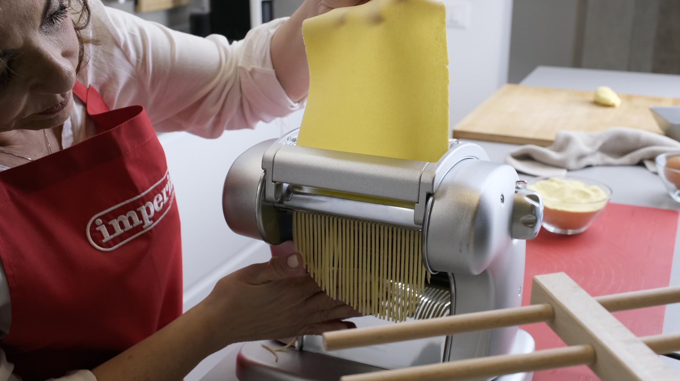 Machine à Pâtes Imperia PastaPresto – Pour Fettuccine Et Tagliolini, 2/6,5 Mm, 230V, Avec étiquettes