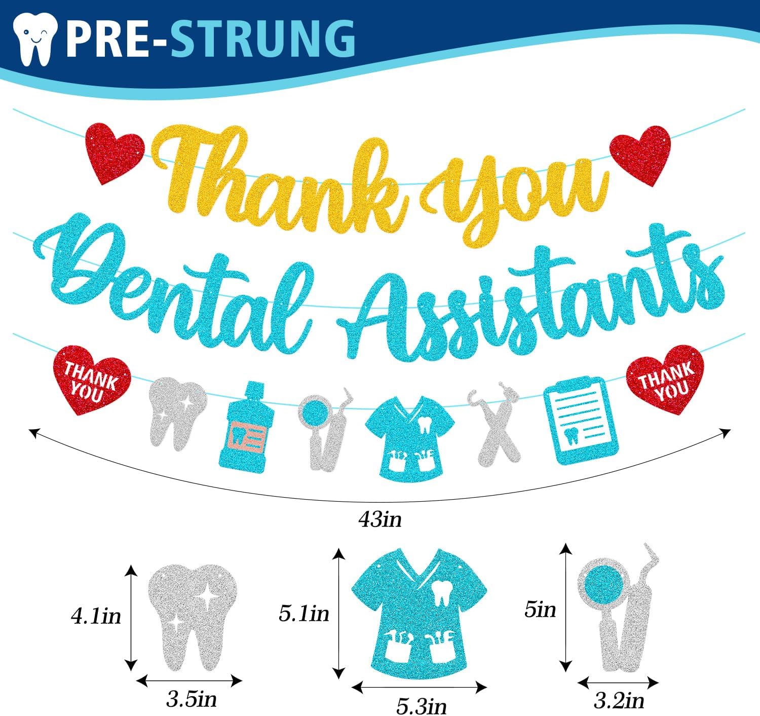 Thank You Dental Assistants Banner Dental Assistant Week Party Decorations for Celebrate Dentist Office Assistant Appreciation Week Party Supplies