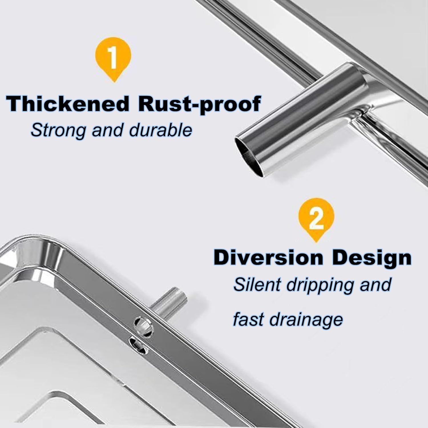 ユニバーサルエアコンの内外機用水受け 屋外用ステンレススチール製ユニバーサルACドリップクッション集水排水パン 軽量プラスチック 排